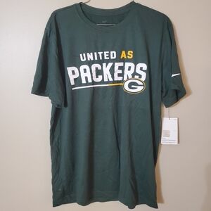Nike Green Bay Packers Men’s Size Large Shirt United As Packers Dri-Fit T BOX#14